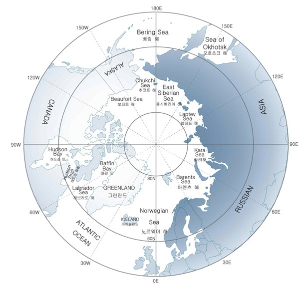 북극해빙 지도